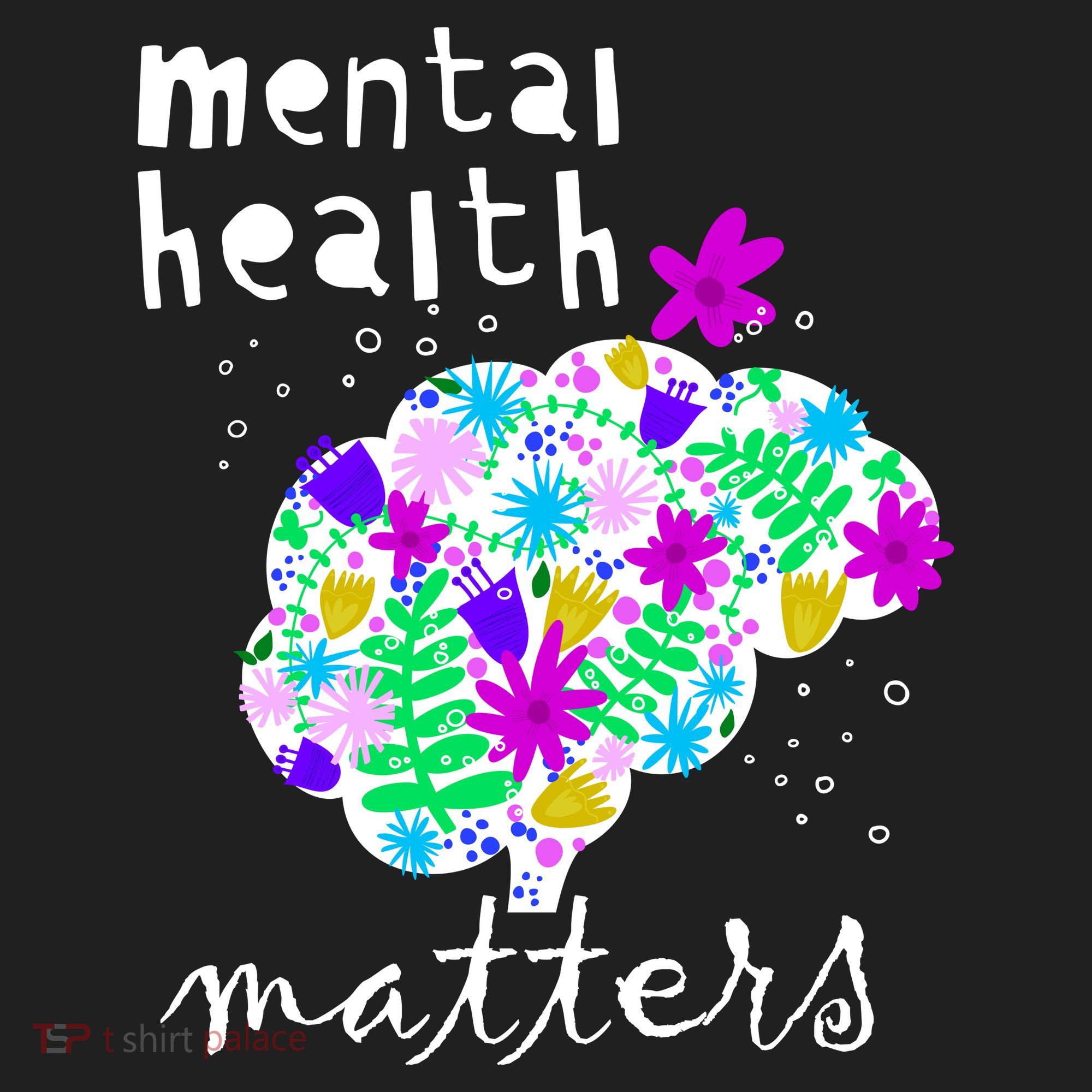 Mental Health Matters Flowers Brain Awareness Month Tumbler