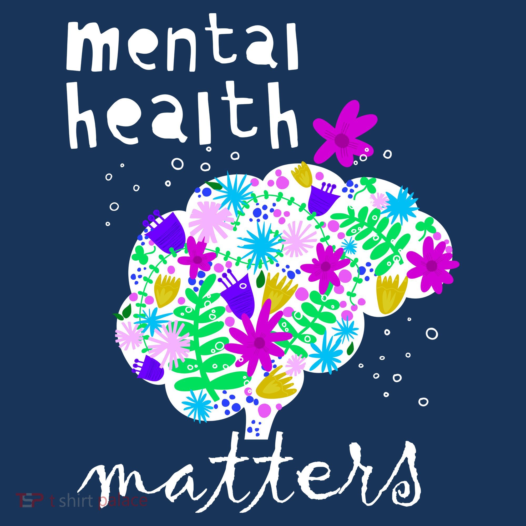 Mental Health Matters Flowers Brain Awareness Month Hoodie