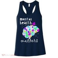 Mental Health Matters Flowers Brain Awareness Month Women's Tank Top thumb 0