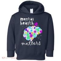 Mental Health Matters Flowers Brain Awareness Month Toddler Hoodie thumb 0