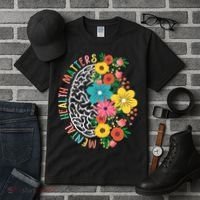 Mental Health Matters Flowering Mind Tall T-Shirt thumb 3