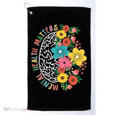 Mental Health Matters Flowering Mind Golf Towel