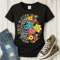 Mental Health Matters Flowering Mind Women's T-Shirt thumb 3