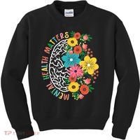 Mental Health Matters Flowering Mind Kids Sweatshirt thumb 0
