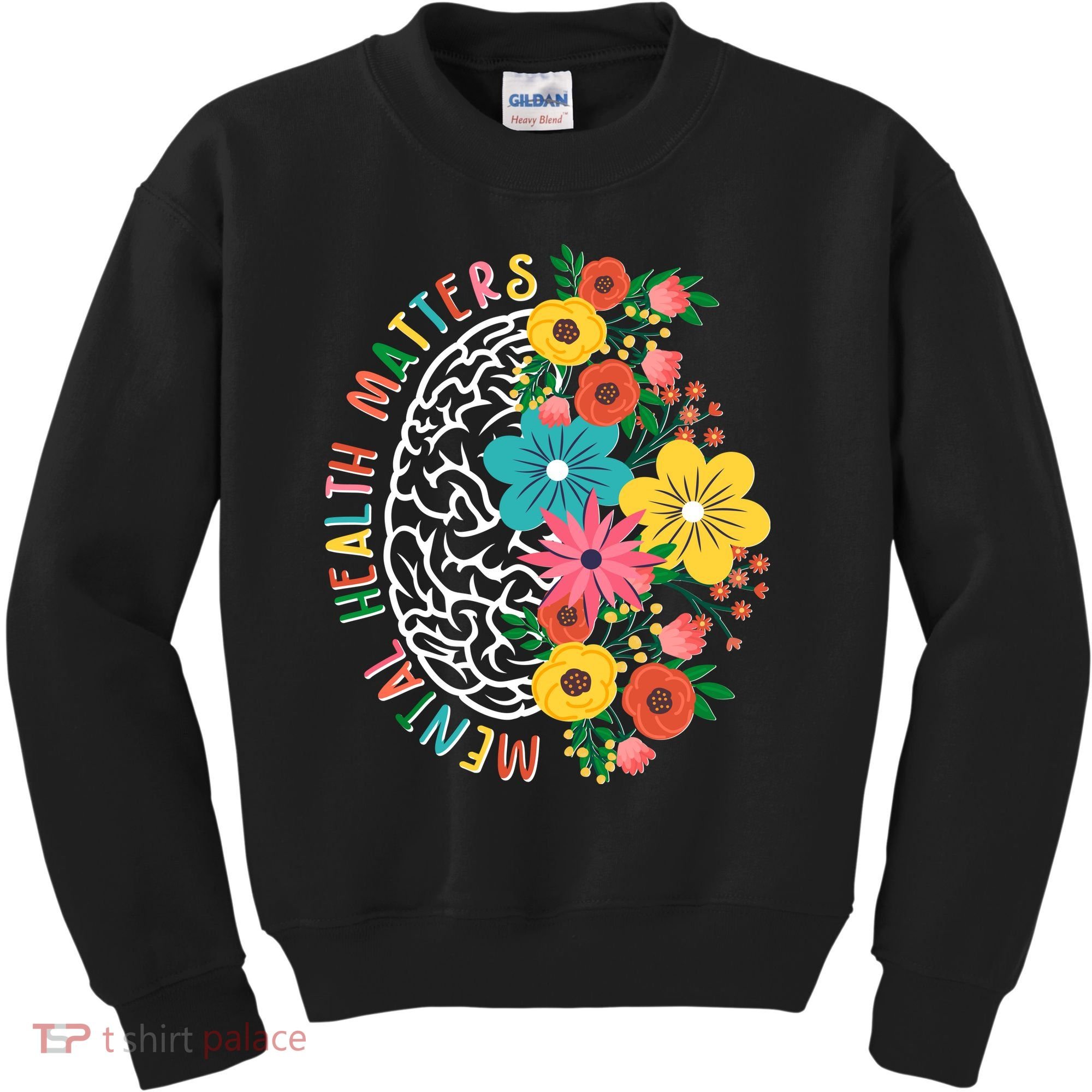 Mental Health Matters Flowering Mind Kids Sweatshirt