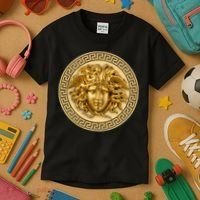 Medusa Head Myth Gorgon Snake Hair Greek Mythology Kids T-Shirt thumb 3