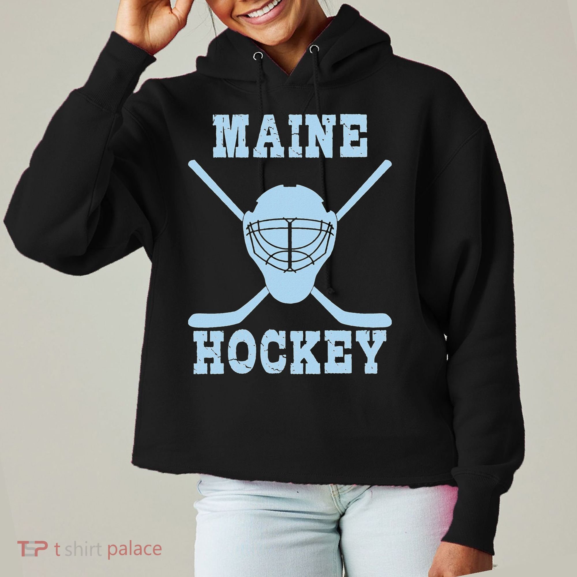 Maine Hockey Ladies Heavyweight Boxy Pullover Hoodie