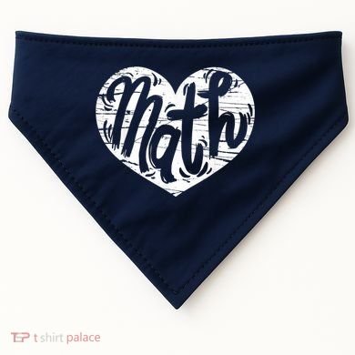 Math Heart Math Teacher Heart USA-Made Doggie Bandana