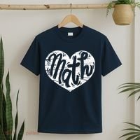 Math Heart Math Teacher Heart T-Shirt thumb 2