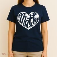 Math Heart Math Teacher Heart T-Shirt thumb 4