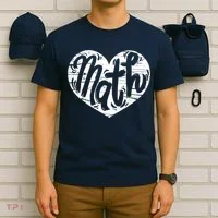 Math Heart Math Teacher Heart T-Shirt thumb 6
