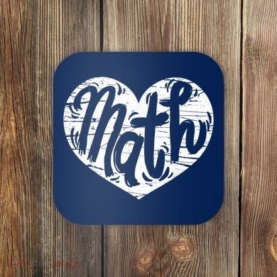 Math Heart Math Teacher Heart Coaster