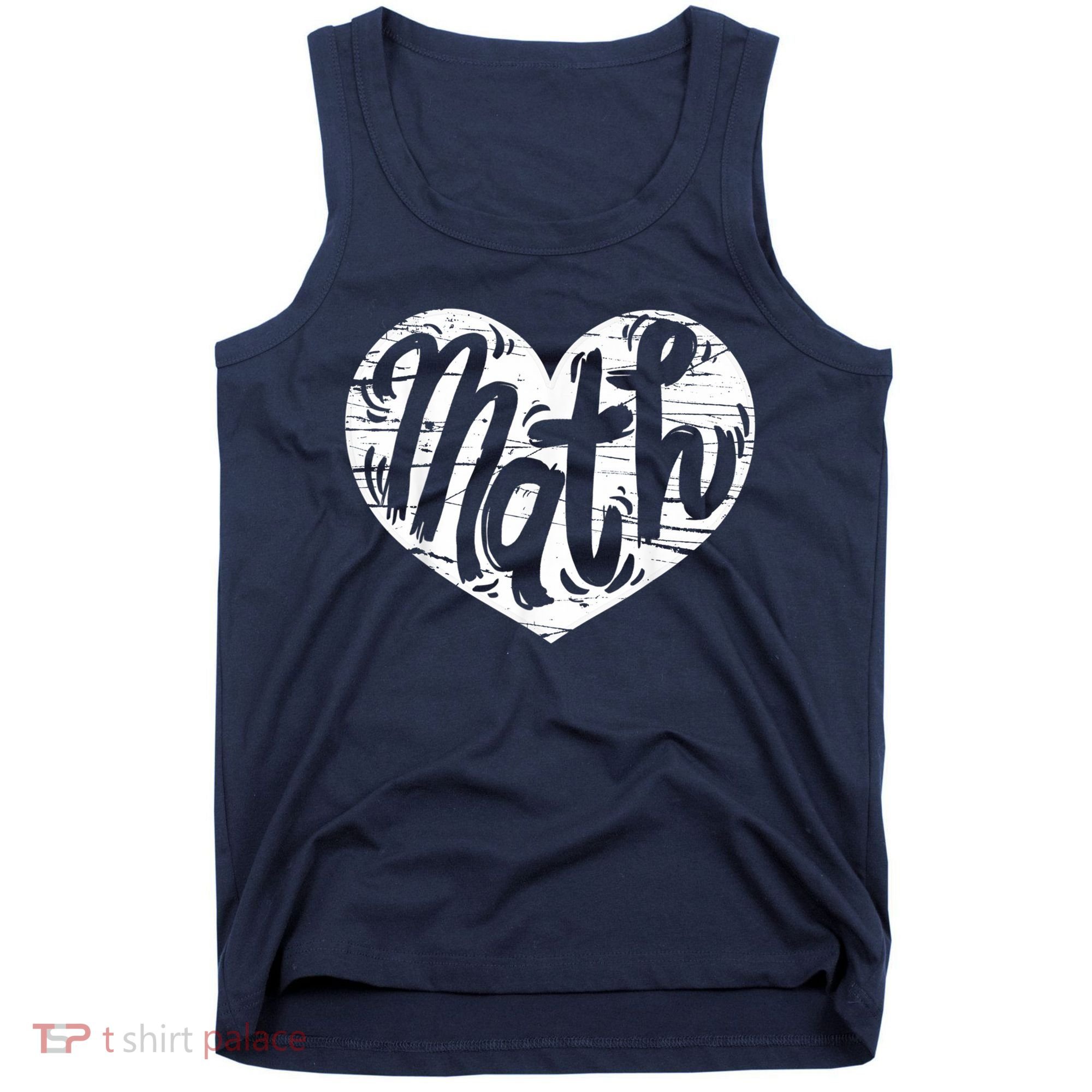 Math Heart Math Teacher Heart Tank Top