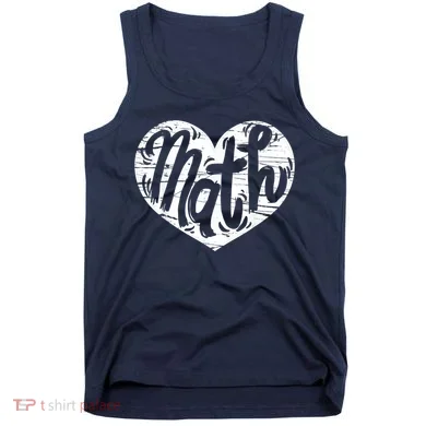 Math Heart Math Teacher Heart Tank Top