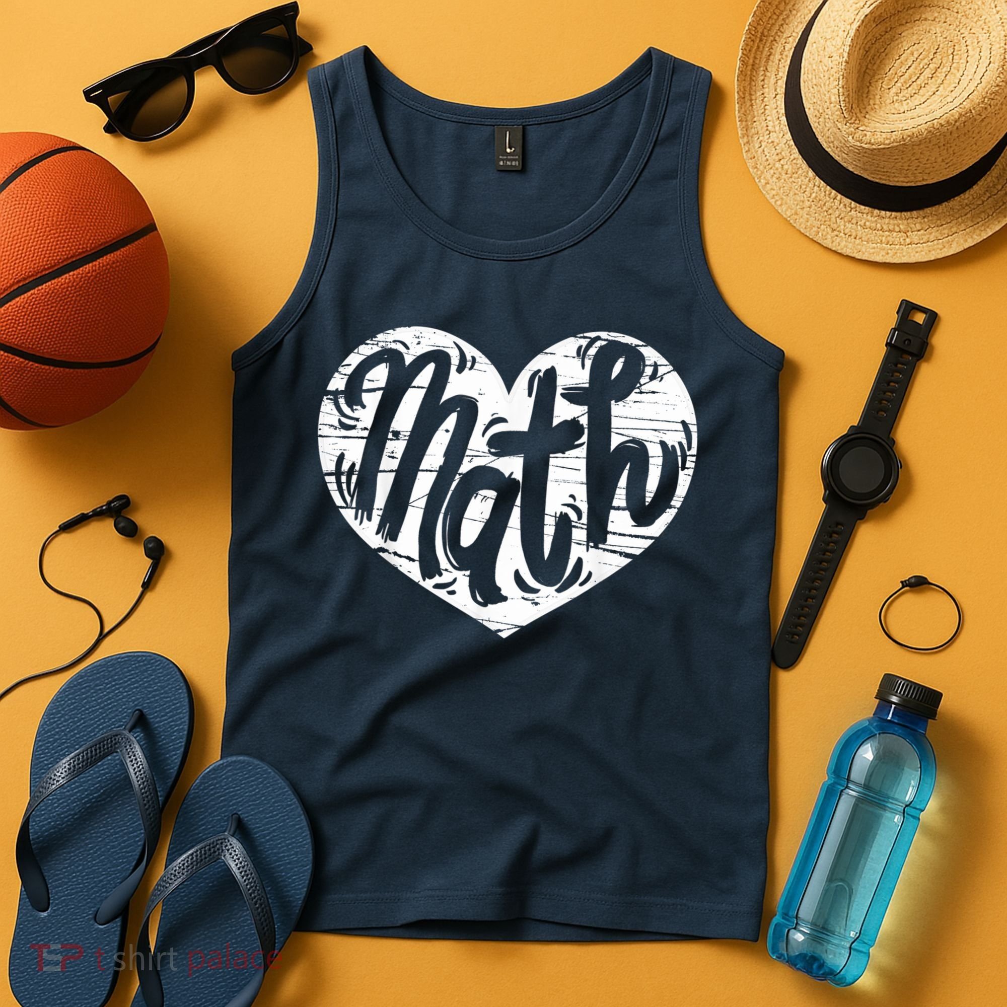 Math Heart Math Teacher Heart Tank Top