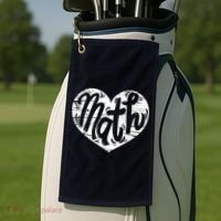 Math Heart Math Teacher Heart Golf Towel thumb 2
