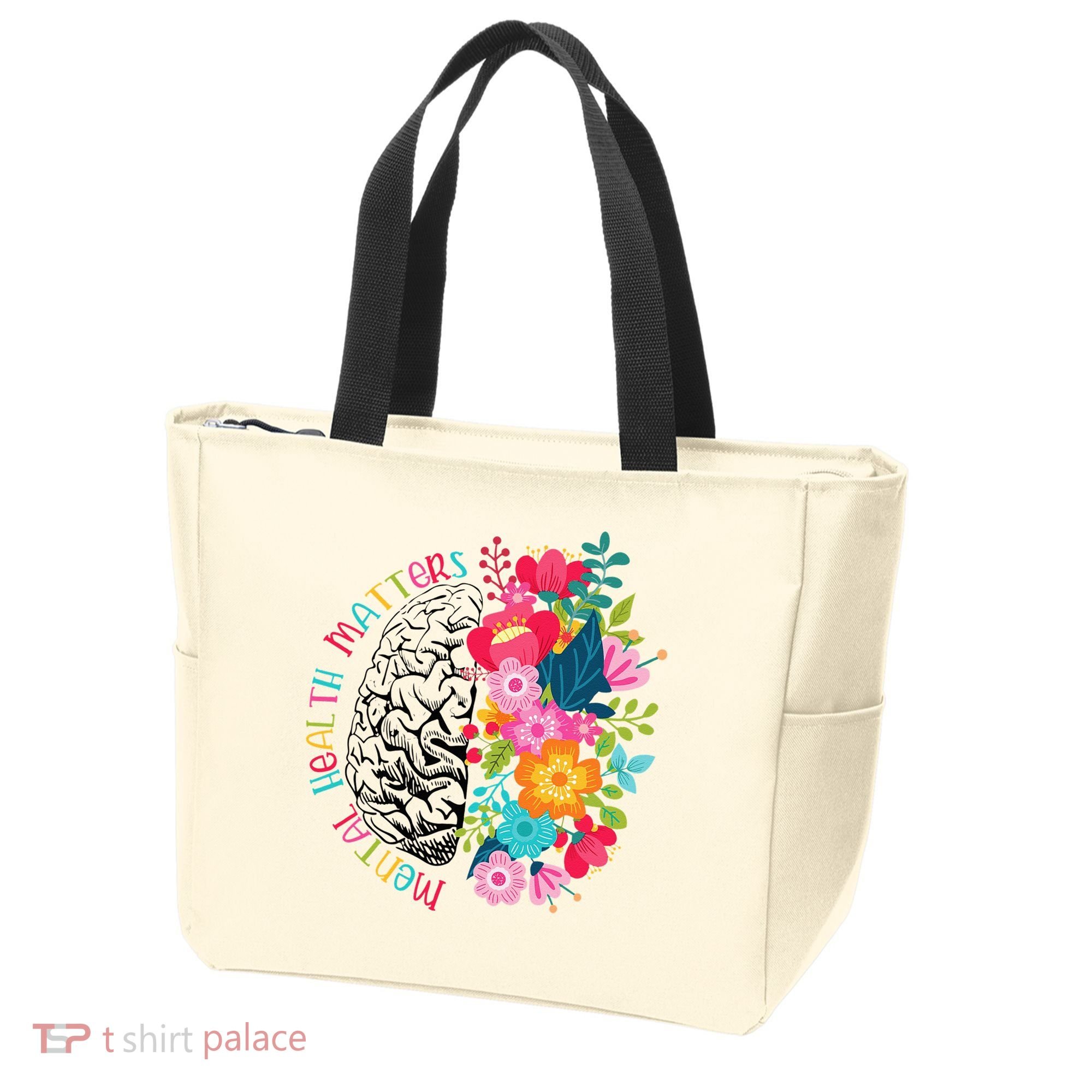 Mental Health Matters Gift Human Brain Illness Awareness Tote Bag