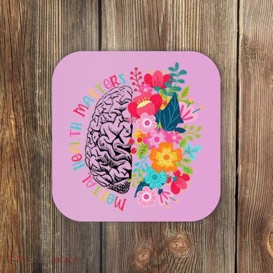 Mental Health Matters Gift Human Brain Illness Awareness Coaster