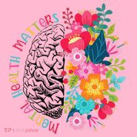 Mental Health Matters Gift Human Brain Illness Awareness Coaster thumb 2