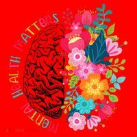Mental Health Matters Gift Human Brain Illness Awareness Santa Hat thumb 1