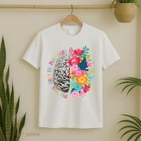 Mental Health Matters Gift Human Brain Illness Awareness T-Shirt thumb 2