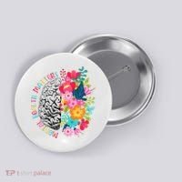 Mental Health Matters Gift Human Brain Illness Awareness Button thumb 0