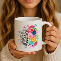 Mental Health Matters Gift Human Brain Illness Awareness Coffee Mug thumb 3