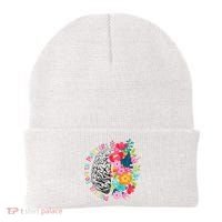 Mental Health Matters Gift Human Brain Illness Awareness Beanie thumb 0