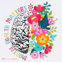 Mental Health Matters Gift Human Brain Illness Awareness Mousepad thumb 1