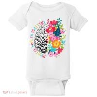 Mental Health Matters Gift Human Brain Illness Awareness Baby Bodysuit thumb 0