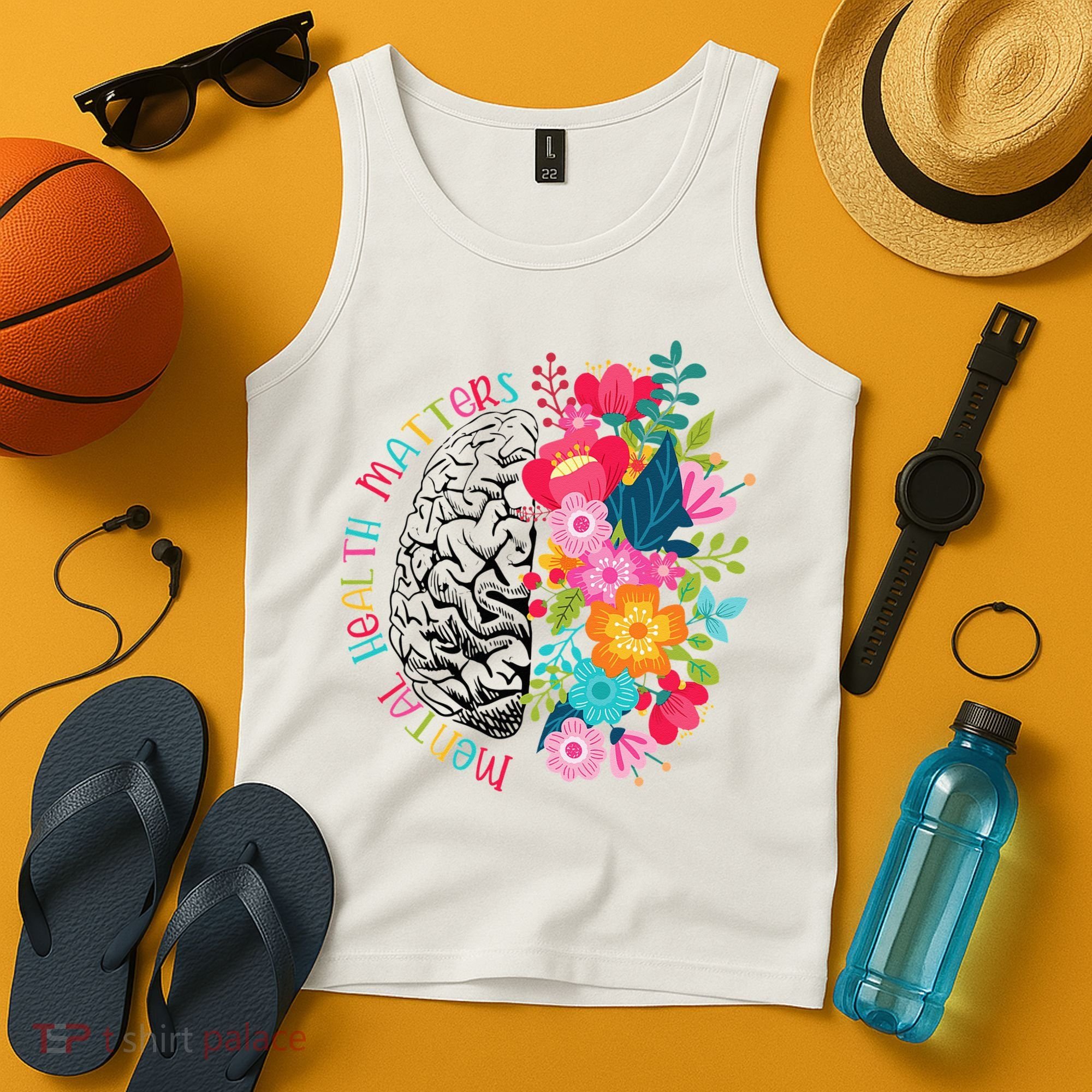 Mental Health Matters Gift Human Brain Illness Awareness Tank Top