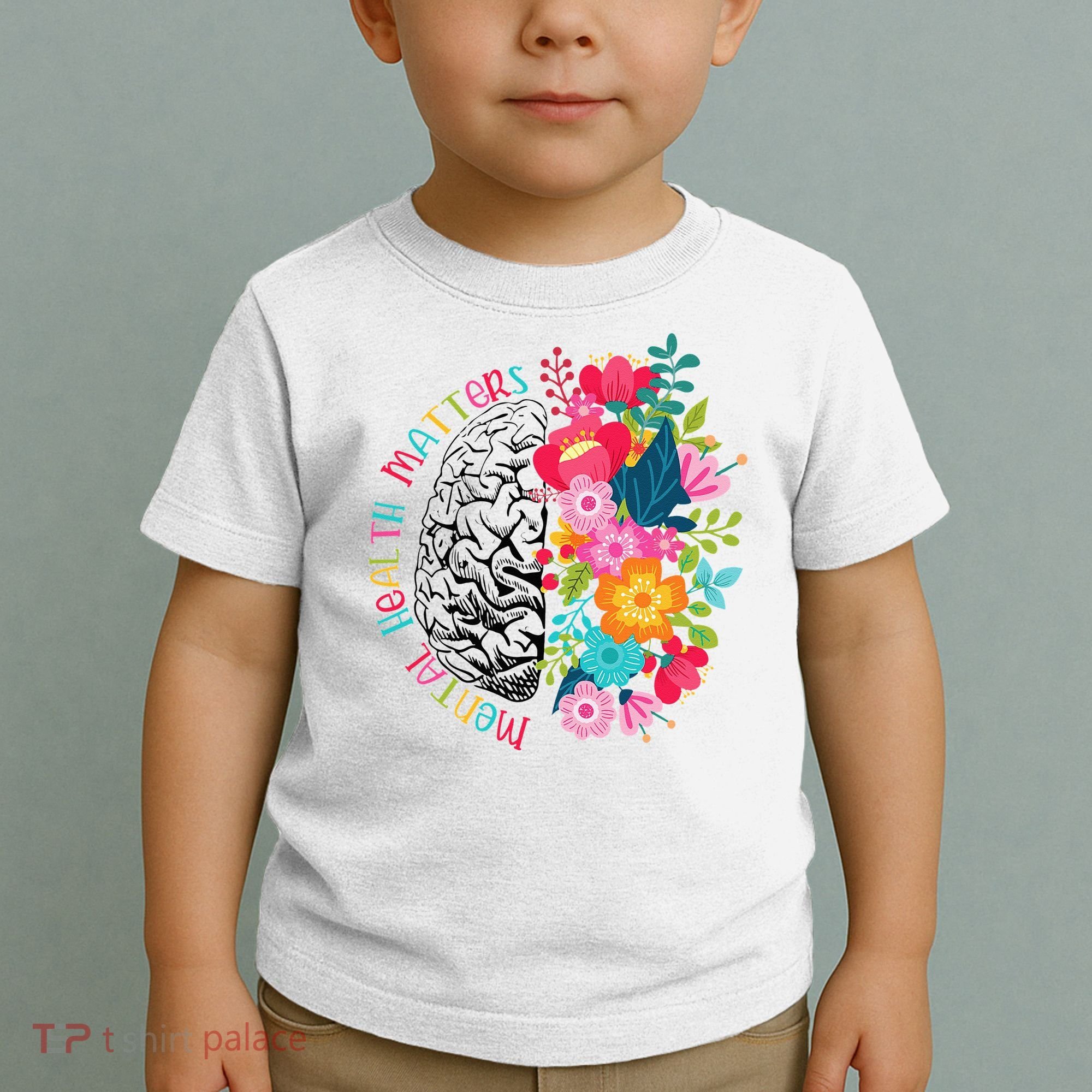 Mental Health Matters Gift Human Brain Illness Awareness Toddler T-Shirt