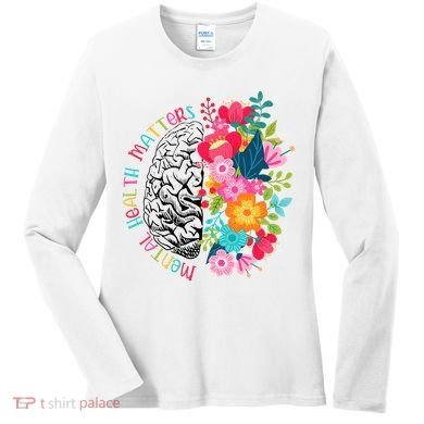 Mental Health Matters Gift Human Brain Illness Awareness Women's Long Sleeve Shirt