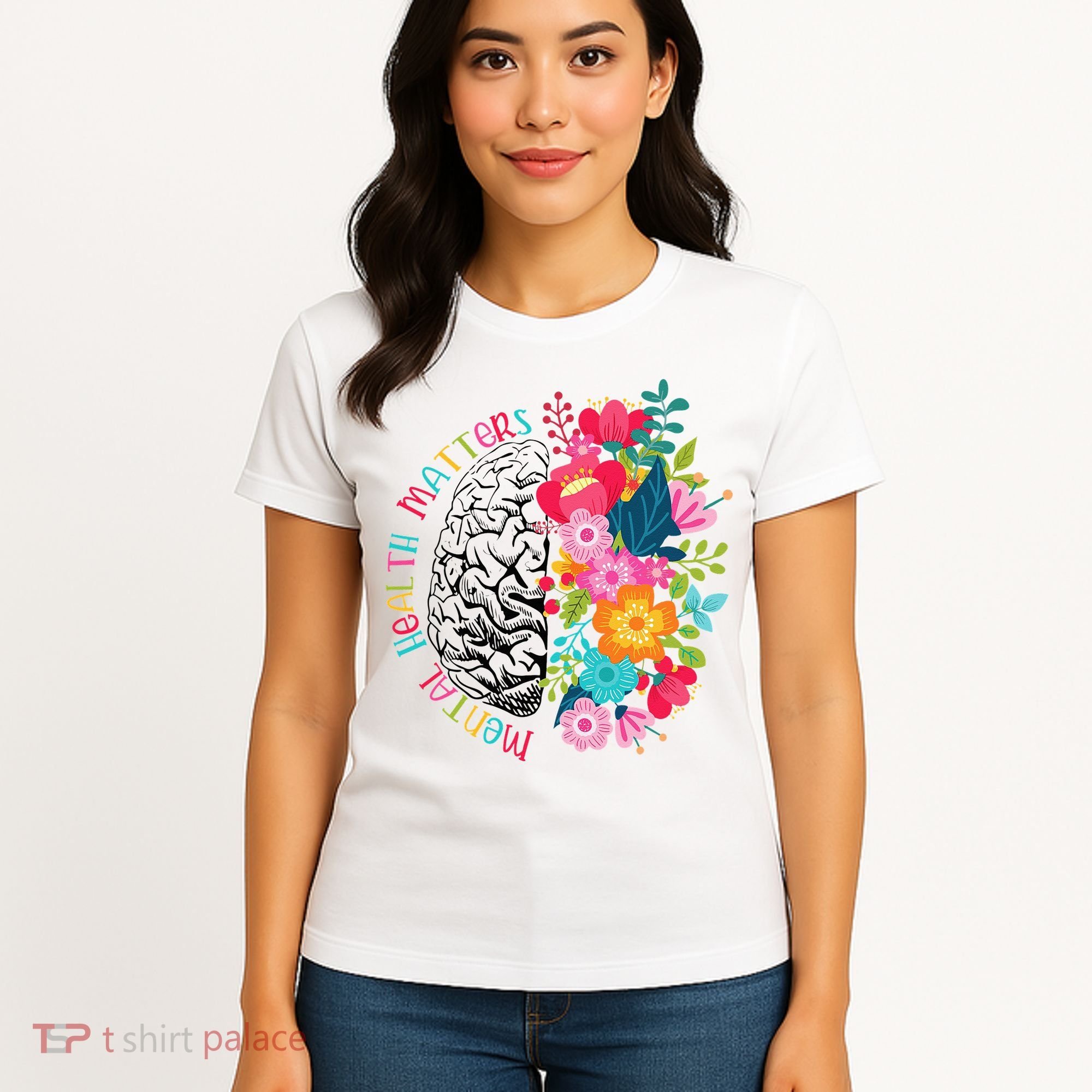 Mental Health Matters Gift Human Brain Illness Awareness Women's T-Shirt