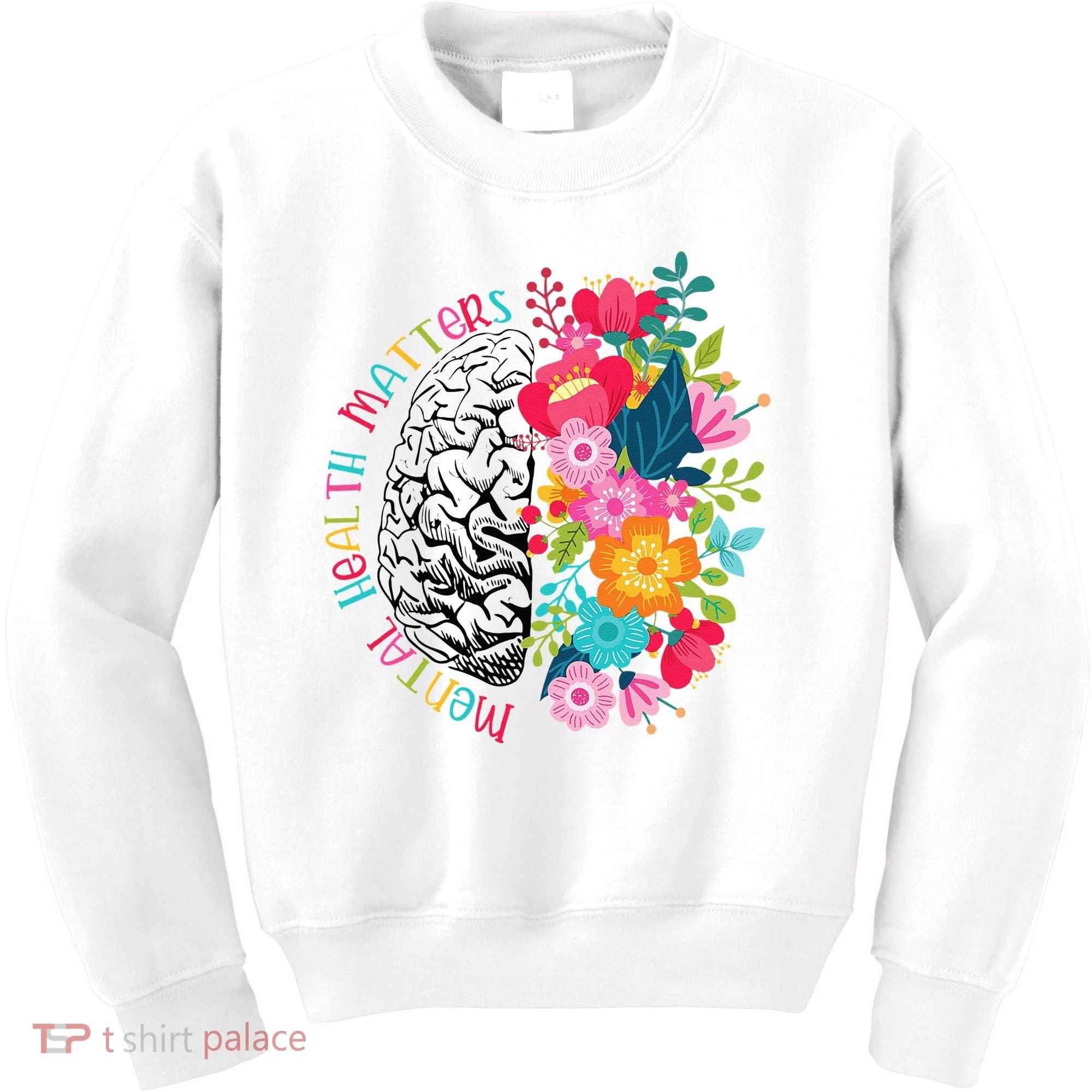 Mental Health Matters Gift Human Brain Illness Awareness Kids Sweatshirt