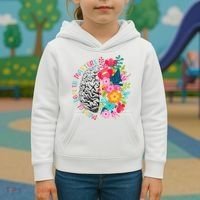 Mental Health Matters Gift Human Brain Illness Awareness Kids Hoodie thumb 3
