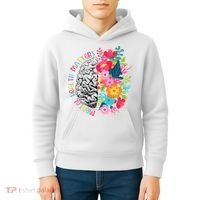Mental Health Matters Gift Human Brain Illness Awareness Kids Hoodie thumb 4