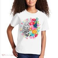 Mental Health Matters Gift Human Brain Illness Awareness Kids T-Shirt thumb 2
