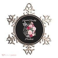 Mental Health Matters Hand Drawn Flowers Brain Awareness Month Ornament thumb 0