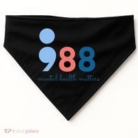 Mental Health Matters 988 Suicide Prevention Awareness USA-Made Doggie Bandana thumb 0