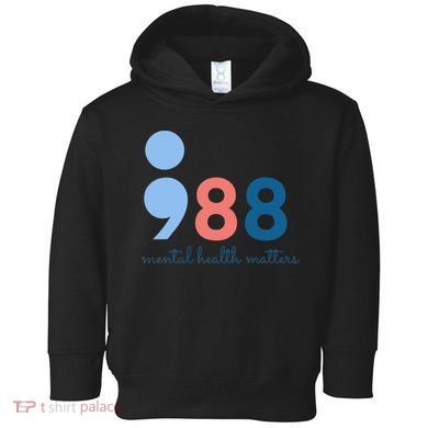Mental Health Matters 988 Suicide Prevention Awareness Toddler Hoodie