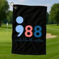 Mental Health Matters 988 Suicide Prevention Awareness Golf Towel thumb 1