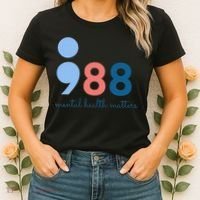 Mental Health Matters 988 Suicide Prevention Awareness Women's T-Shirt thumb 2