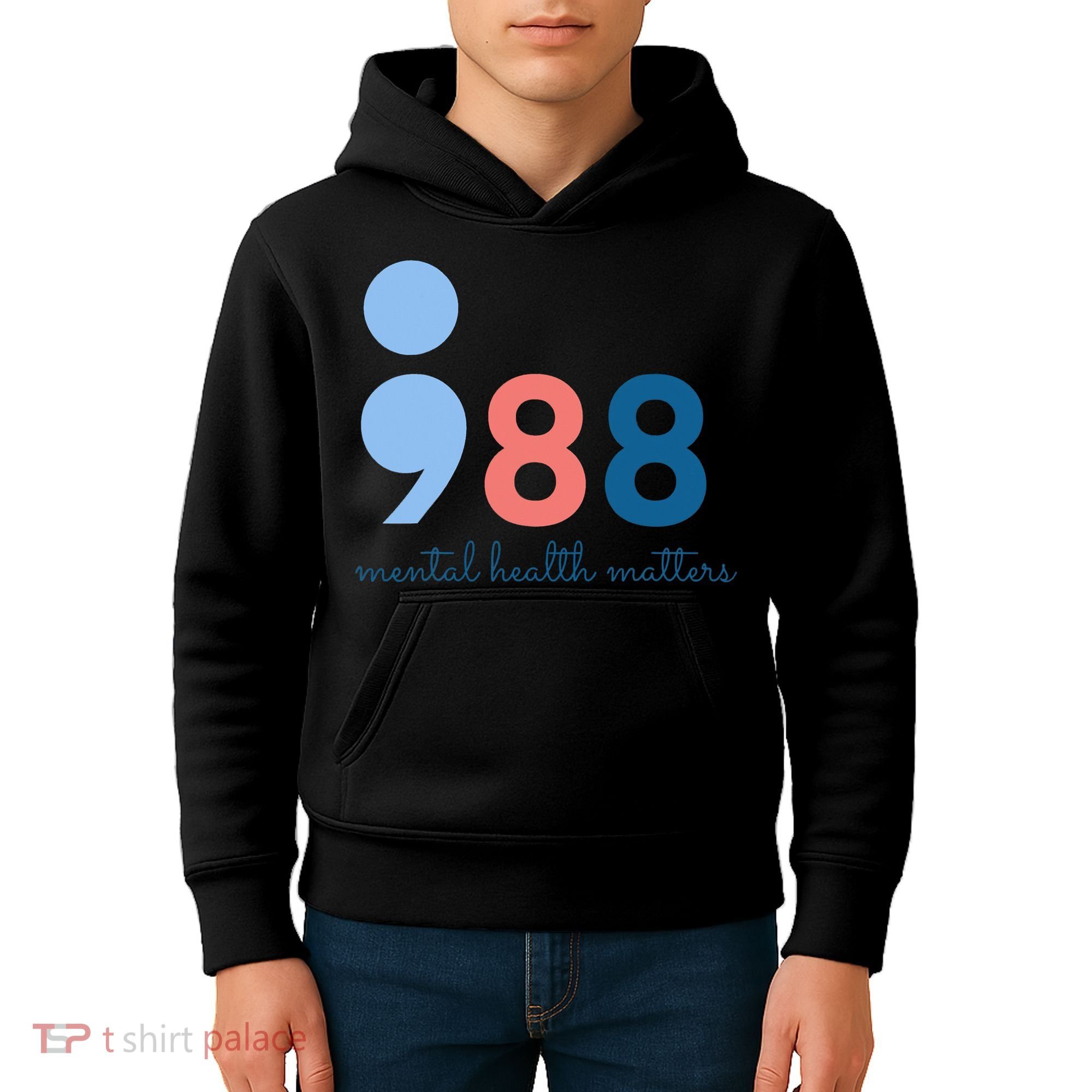 Mental Health Matters 988 Suicide Prevention Awareness Kids Hoodie