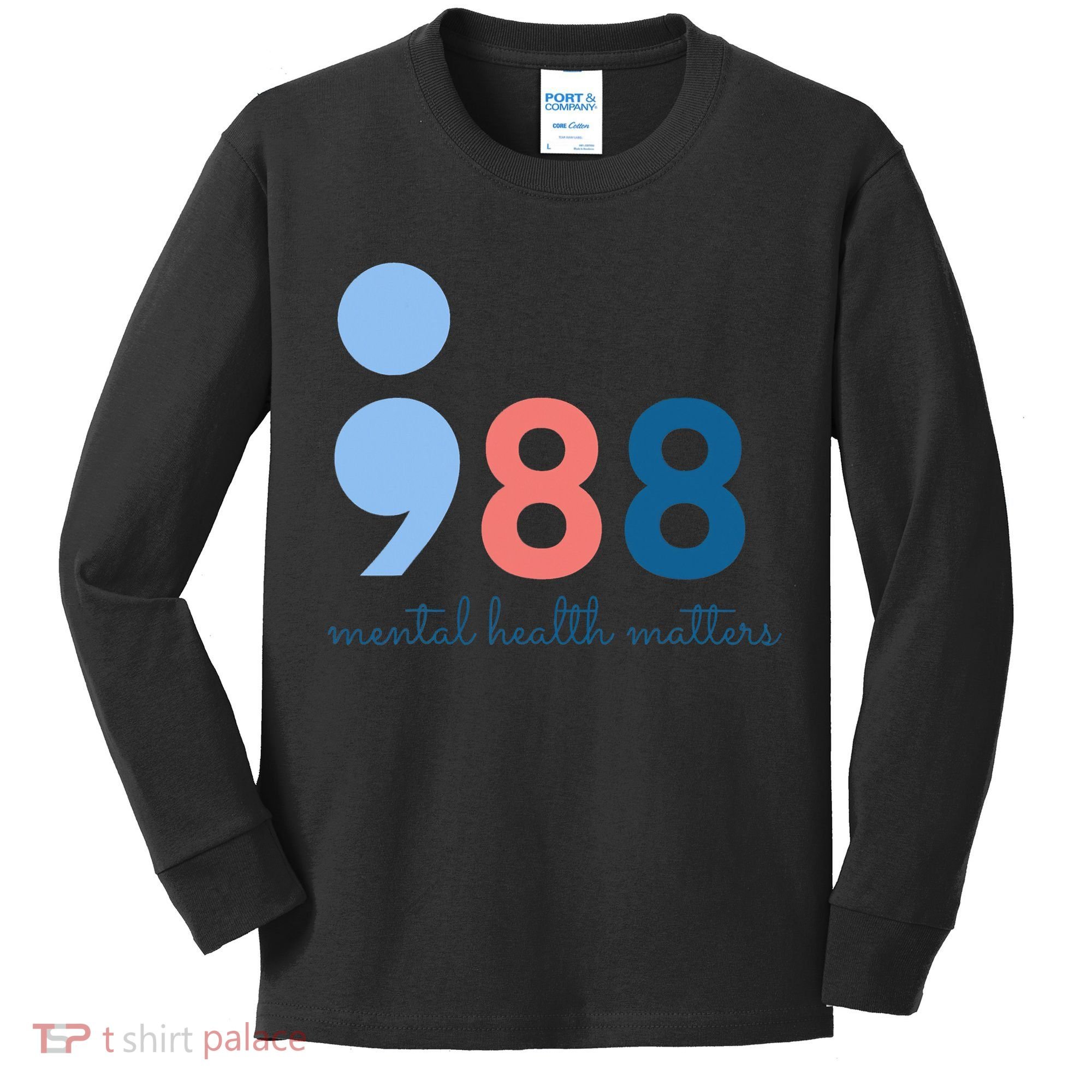 Mental Health Matters 988 Suicide Prevention Awareness Kids Long Sleeve Shirt