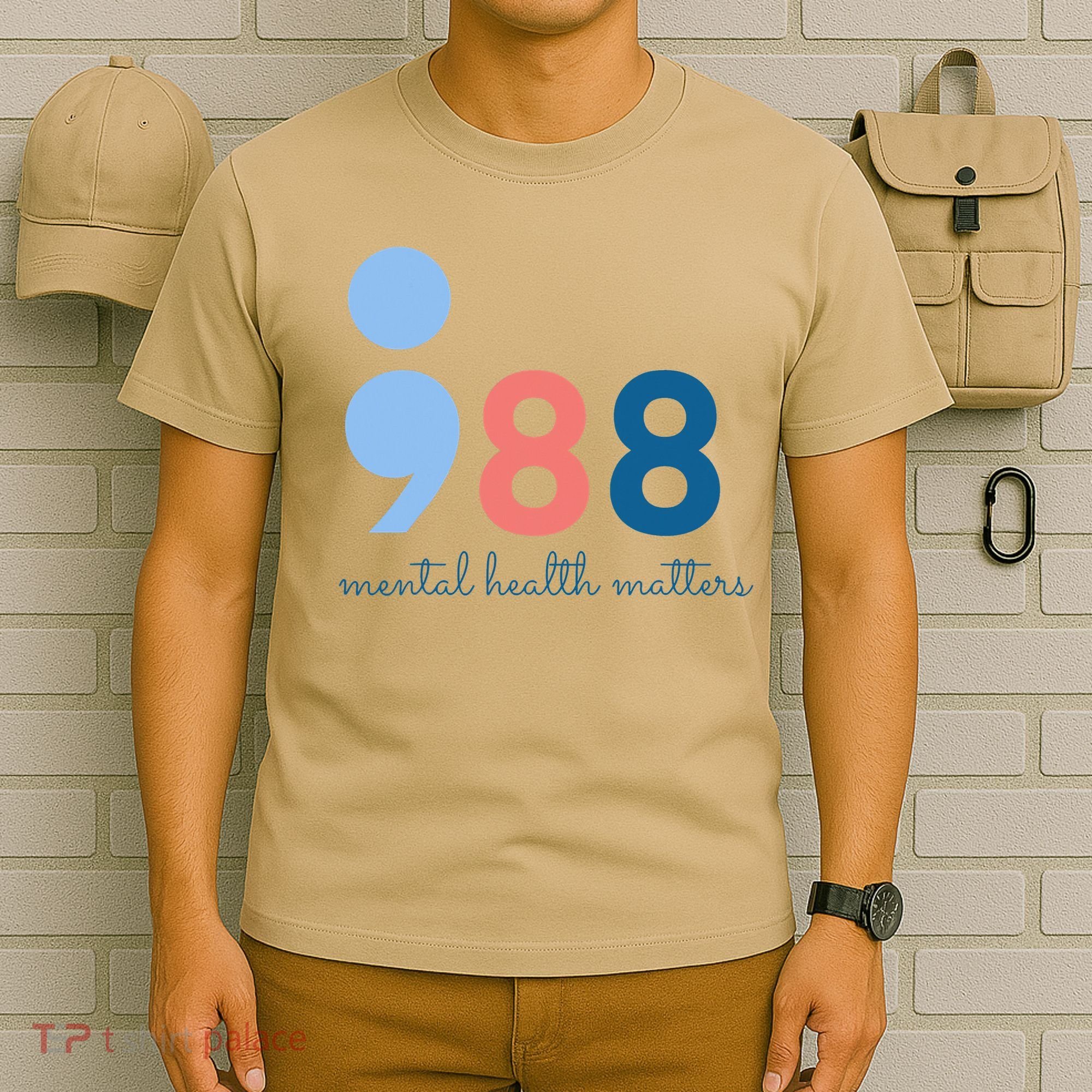 Mental Health Matters 988 Suicide Prevention Awareness T-Shirt