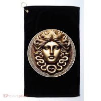 Medusa Head Myth Gorgon Snake Hair Greek Mythology Gift Golf Towel thumb 0