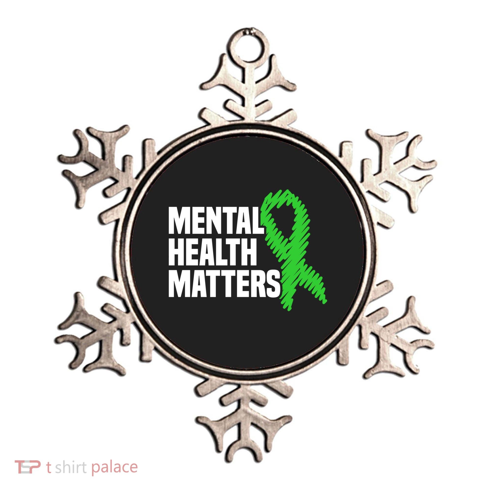 Mental Health Matters Green Ribbon Tal Health Awareness Great Gift Ornament