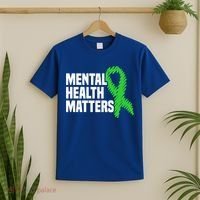 Mental Health Matters Green Ribbon Tal Health Awareness Great Gift T-Shirt thumb 2