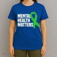 Mental Health Matters Green Ribbon Tal Health Awareness Great Gift T-Shirt thumb 4
